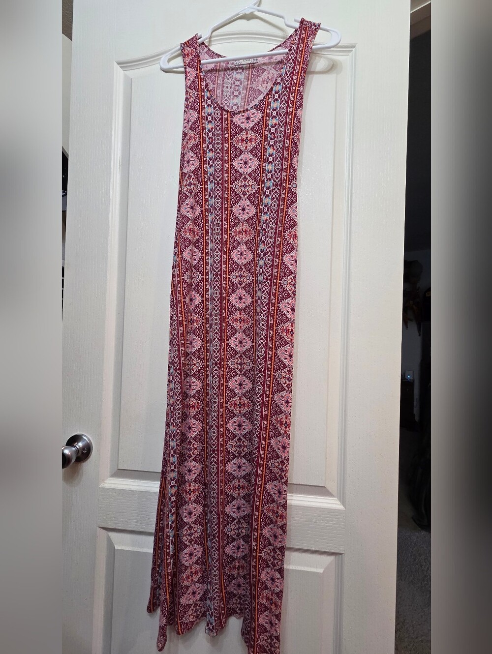Pink Republic Rose-Pink Geometric Tank Maxi Dress
